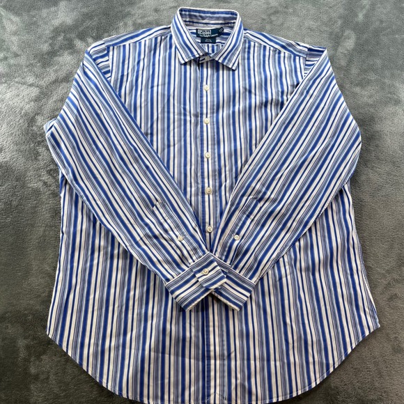 Polo by Ralph Lauren Other - Polo Ralph Lauren Stanton Classic Fit Blue White Striped Button Down Shirt XL